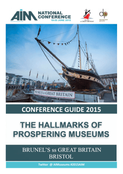 CONFERENCE GUIDE 2015 - AIM Blog for independent museums