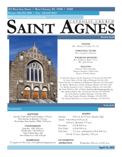 April 12, 2015 - St. Agnes Parish