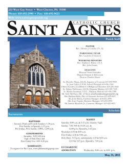 May 31, 2015 - St. Agnes Parish