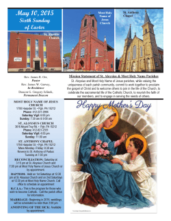May 10, 2015 - St. Aloysius Church
