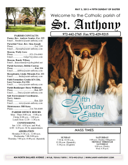 May 3, 2015 - Saint Anthony Catholic Church