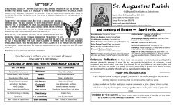 St. Augustine Apr. 19th, 2015, Bulletin