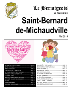 Le Bermigeois - MunicipalitÃ© Saint-Bernard-de
