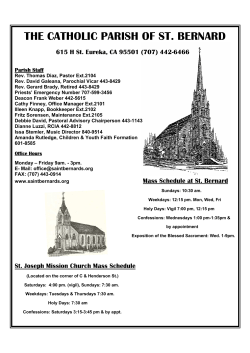 May 2 - St. Bernard Church