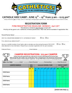 Catholic Kidz Camp Registration