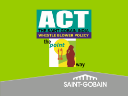 Read the Whistle Blower Policy - Saint