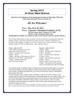 Spring 2015 â 24-Hour Silent Retreat Registration Info â PDF