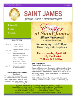 April Newsletter - Saint James Episcopal Church