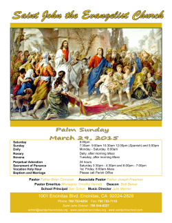 3-29-2015 - Saint John the Evangelist Catholic Church