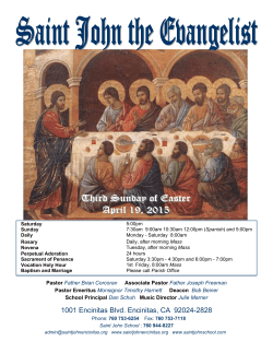 4-19-2015 - Saint John the Evangelist Catholic Church
