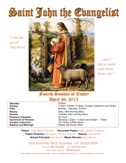 4-26-2015 - Saint John the Evangelist Catholic Church