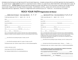 Registration Form - Saint Joseph Catholic Church â¢ Jasper, Indiana