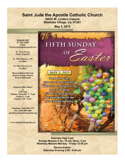 May 3, 2015 Fifth Sunday of Easter Edition
