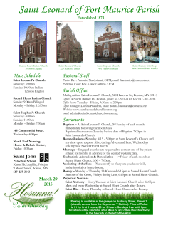 to this week`s bulletin. - St. Leonard`s Church, North End