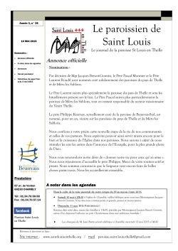Le paroissien de Saint Louis - Paroisse Saint Louis en Thelle