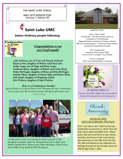 May 2015 - Saint Luke UMC