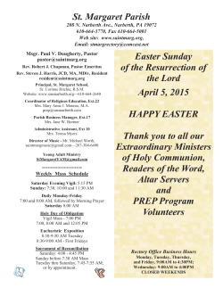 St. Margaret Parish Easter Sunday of the Resurrection of the Lord