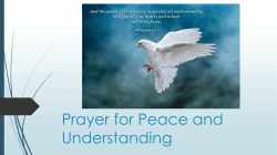 Pray for Peace! - Saint Mark Fallston