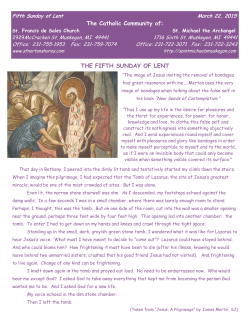 Bulletin March 22, 2015 - Saint Michael the Archangel Church