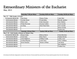 Eucharistic Ministers - Saint Paul Catholic Church