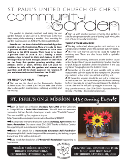 Community Garden & SPOM JUNE Epistle 2015