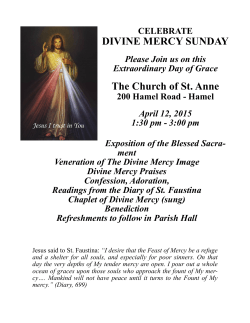 information on Divine Mercy Sunday
