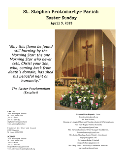 April 5, 2015 Easter Sunday Bulletin
