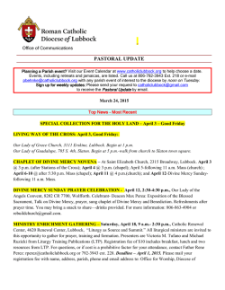 PASTORAL UPDATE - Sainttheresahalecenter.us