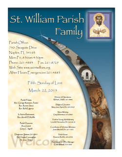 March 22, 2015 - Saint William Catholic Church