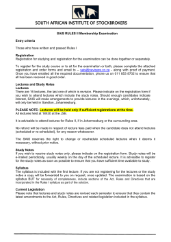SAIS Rule II Registration Form 2015