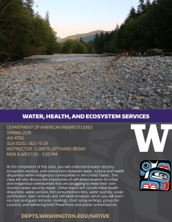 water, health, and ecosystem services