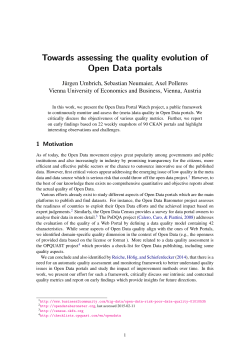 Towards assessing the quality evolution of Open Data portals
