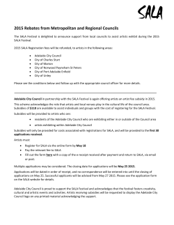 2015 Rebates from Metropolitan and Regional Councils