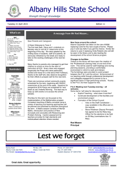 newsletter-2015-04-21 - Albany Hills State School