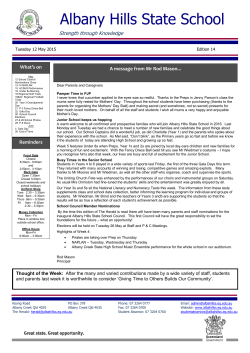 newsletter-2015-05-12 - Albany Hills State School