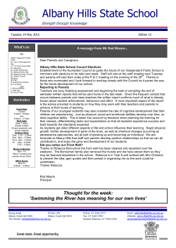 newsletter-2015-05-19 - Albany Hills State School