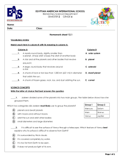 12.1 Homework sheet