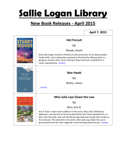 April 2015 New Titles - Sallie Logan Public Library