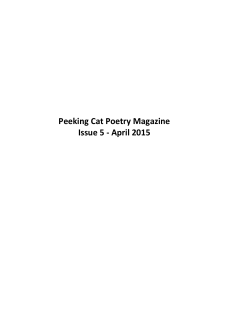 Peeking Cat Poetry Magazine Issue 5 - April 2015