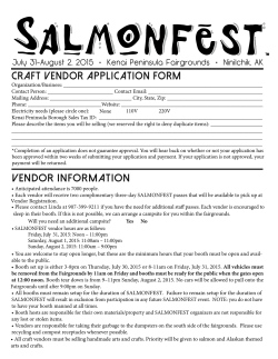 SALMONFEST Craft Vendor Form 2015
