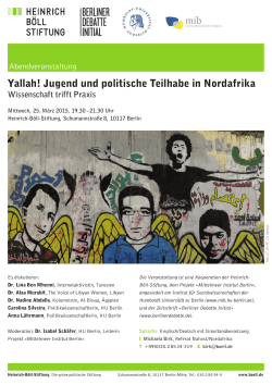 Yallah! Jugend und politische Teilhabe in Nordafrika