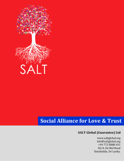 Social Alliance for Love & Trust SALT Global