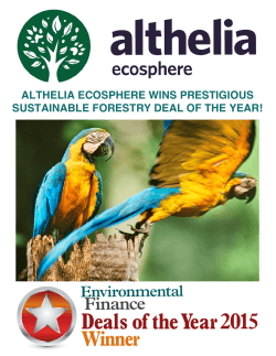 althelia ecosphere wins prestigious sustainable forestry deal of the