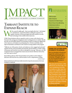 Tarrant Institute to Expand Reach