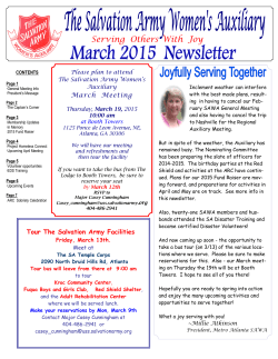 SAWA MARCH 2015 web version NEWSLETTER