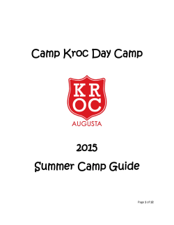 Summer Camp Parent Guide