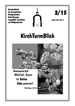 KirchTurmBlick 2/15 - Superintendentur Bad Salzungen