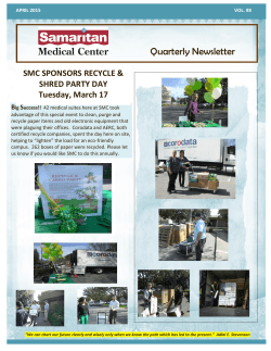 Quarterly Newsletter - Samaritan Medical Center
