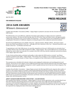 2014 SAM Awards Winners