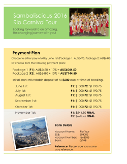 Rio Tour Waiver + Payment Plan
